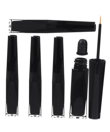 WOFASHPURET 5pcs Empty Eyeliner Bottle Tube Empty Mascara Dispensers Plastic Black Black 11.00X1.60X1.60CM