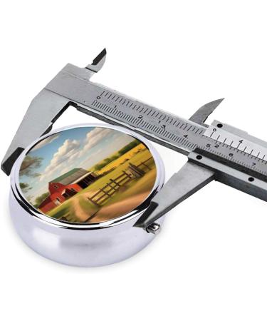 Ranch View Round Pill Box - 3 Compartment Travel Organizer for Medications | Portable & Convenient - Buy Online on GoSupps.com