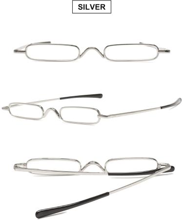 Compact Reading Glasses Set - 3 Pcs Portable Readers for Men & Women | VEVESMUNDO Mini Slim with Metal Case (1.5x - Buy Online on GoSupps.com