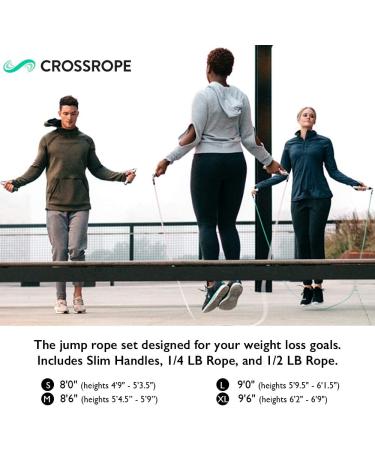 Crossrope Get Lean - Weighted Jump Rope Set Large 9'0 | For Users 5'9.5 - 6'1.5 - Buy Online on GoSupps.com
