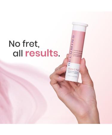 Relumins Gluta C Fizz - High Dose Fast Absorption 500mg Glutathione & 1000mg Vitamin C - Cherry Flavored Effervescent Tablets | Detox Collagen Boost | for Glowing Rejuvenated Skin - 15 Tablets x 2 2 Bottles - Buy Online on GoSupps.com