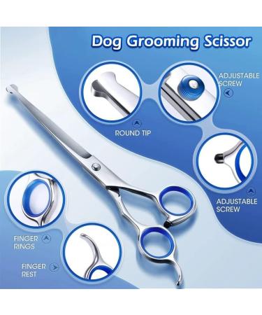 6-Inch Professional Dog Grooming Scissors Set - Stainless Steel 5-in-1 Pet Care with Round Security Tip - Ideal for Dog Hair Cutting - Buy Online on GoSupps.com