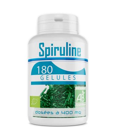 Organic Spirulina - 400mg - 180 Vegetable Capsules