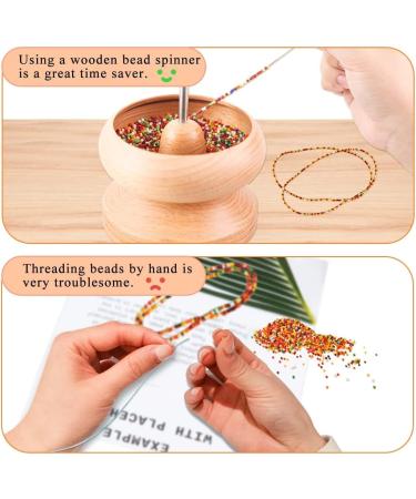 Hobbyworker Wooden Bead Spinner Upgrade Kit with Needles, Seed Beads, and Surprise Gift Pack - Colorful Bead Spinner Tool for Jewelry Making - Buy Online on GoSupps.com