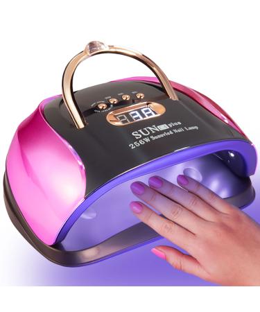 MUSERAY UV Nail Dryer UV LED Nail Lamp  256W High Power Nail Curing Lamps 57pcs Dual Light Beads  4 Timer Settings and Professional Manicure Phototherapy Lamp with Automatic Sensor