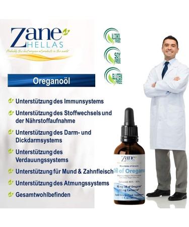 Zane Hellas 50% Oregano Oil - Premium Greek Essential Oil with 86% Carvacrol | 30 ml - Best Oregano Oil Worldwide - Buy Online on GoSupps.com