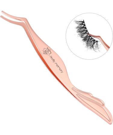 Pretty Memory Rose Gold Eyelash Applicator Tool | Curved DIY Lash Tweezers - Buy Online on GoSupps.com