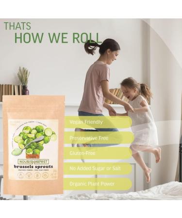 Nourisharvest Raw Brussels Sprouts Powder - Pure concentrated plant powder- Harvested + Dried on the farm- No added Sugar or Salt. No Preservatives Gluten Free 120grams Made in Australia - Buy Online on GoSupps.com