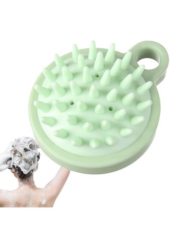 Shampoo massage brush |Wet and dry washing the scalp |Head relaxation with silicone bristles |Shower washer |Head massager |Shower accessories |Hair care accessory stress relief men for green