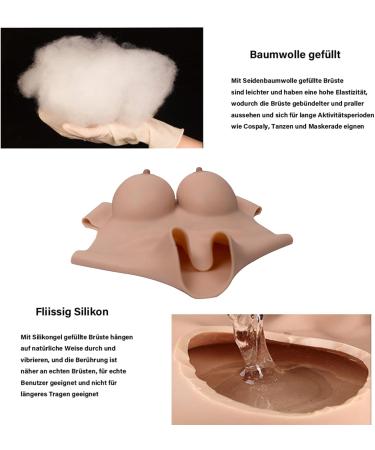 Maletofe Silicone Breast Forms - B-H Cup Crossdressing & Cosplay Fake Breasts with Cotton Filling for Enhanced Comfort - Buy Online on GoSupps.com