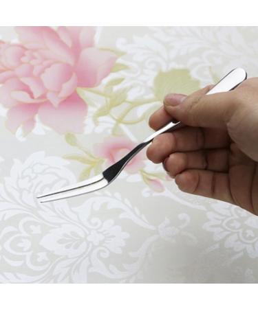 Forks Stainless Steel Fruit Fork Dessert Fork Eco-Friendly Two Tooth Dinner Forks Fork Kitchen BBQ Tool - Buy Online on GoSupps.com