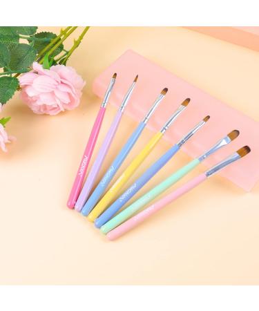ANGNYA 7Pcs Nail Art Brush Set - Gel Nail Brushes for Nail Art Design and Painting - Ideal for Poly Gel and Acrylic Application - 7 Colors Available - Buy Online on GoSupps.com