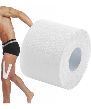 Kinesiology Tape - Waterproof Sports Tape Adhesive - Elastic Sports & Weightlifting Tape Supports Muscles & Joints Knee Support and Muscle Relief Xinhuan White 2.5cmX5m - Buy Online on GoSupps.com
