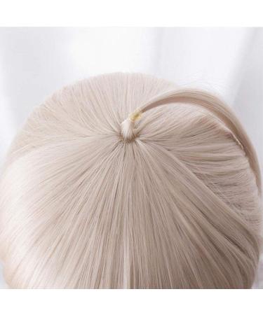 Anime Cosplay Hairpieces - Light Pink 16 Long Straight Ponytail Wigs | High-Temperature Resistant Fiber - Buy Online on GoSupps.com