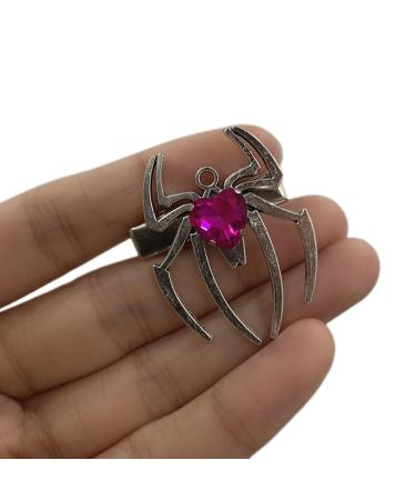 amangul Spiders Hair Clip for Teens Girl Cool Hairpins Side Clip Hair Barrettes for Women Side Bangs Hair Decor(Rose Red)