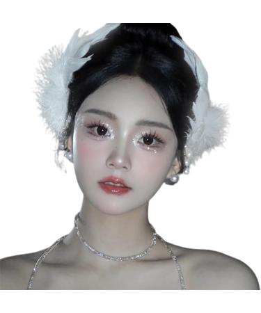 amangul Braids Hair Clip for Hot Girls White Feather Shape Hair Barrettes Ballet Dancing Ponytail Hair Barrettes for Teens Girls - Buy Online on GoSupps.com