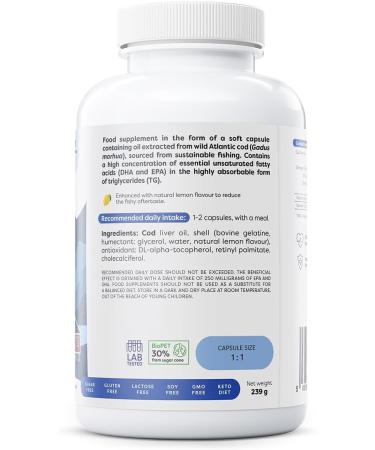 Osavi Norwegian Cod Liver Oil Softgels 1000mg (Lemon) - 180 softgels - Buy Online on GoSupps.com