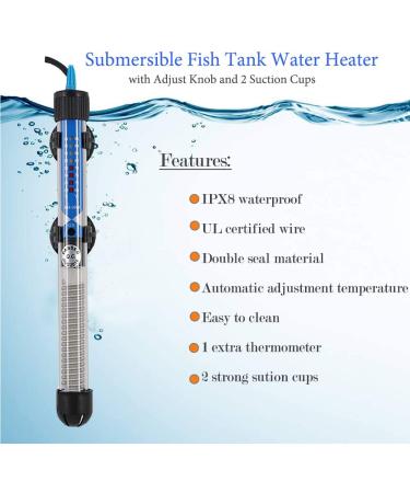200W Submersible Aquarium Heater Thermostat for 20-75 Gallon Fish Tank - GMsound - Buy Online on GoSupps.com