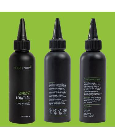 Edge Entity Espresso Hair Growth Oil | Vit C, Avocado Oil, & Coffee Blend for Thinning Hair | Treats Dry Scalp | Ideal for Kinky, Curly, Coily 4A, 4B, 4C Hair Types - Buy Online on GoSupps.com