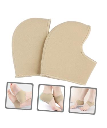 Beaupretty Heel Cups for Women - Ankle Covers & Sole Protectors | Comfortable Heel Pads & Protective Covers | Plantar Socks - 10.8x10.2cm Khaki - Buy Online on GoSupps.com