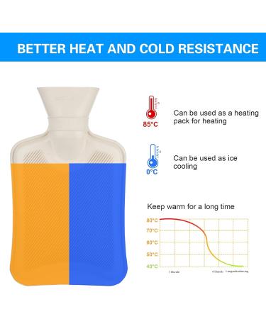 Homealexa 1L Long Hot Water Bottle with Plush Cover - Waist Warmer Rubber Bag for Winter, Cute Bear Design - Buy Online on GoSupps.com