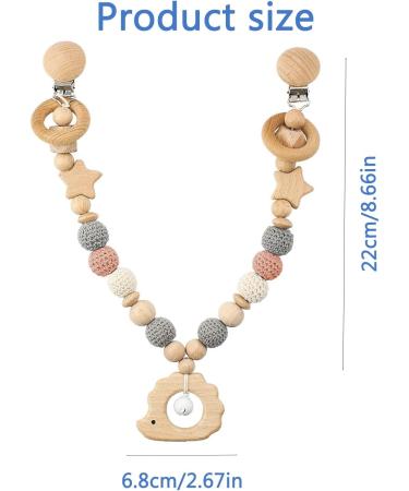 Bogoro Pink Wooden Baby Stroller Chain Toys | Perfect Gifts for Newborns & Toddlers - Buy Online on GoSupps.com