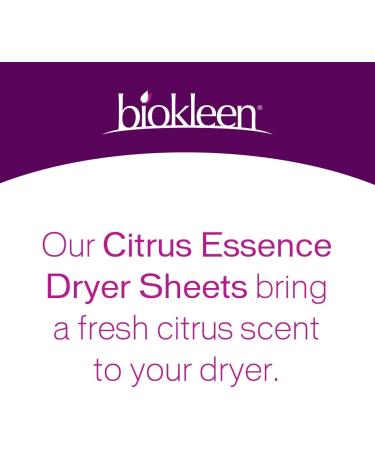 Biokleen Eco-Friendly Laundry Dryer Sheets - Non-Toxic Fabric Softener, Citrus Essence, 80 Count - Buy Online on GoSupps.com