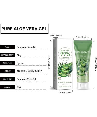 Gel De Soin L'aloe Vera - Apaise la Peau Hydrate en Profondeur Formule Double Action for Le Soin de Jour et le Masque Hydratant Nuit Convient Tous Les Types de Peau(4pcs) - Buy Online on GoSupps.com