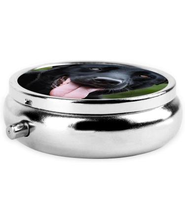 Rottweiler Mini Round Pill Box | 3 Compartment Portable Organizer for Travel Home & Office - Buy Online on GoSupps.com