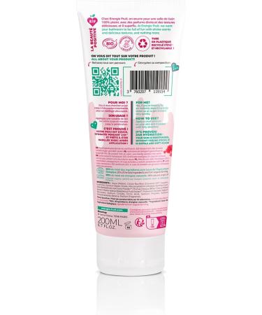 FRUIT ENERGY | Fast absorption body milk | Cherry blossom and raspberry pulp ORGANIC | Certified Organic by ECOCERT | 200ML - Buy Online on GoSupps.com