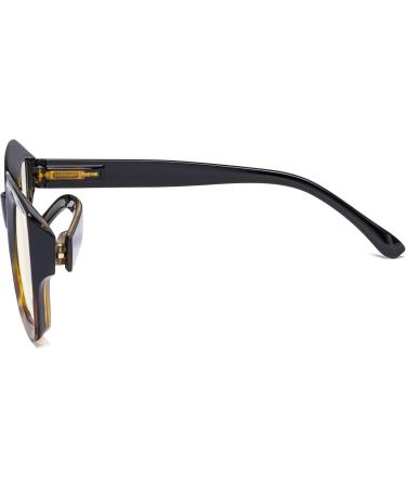 CessBlu Ladies Oversized Blue Light Filter Glasses - UV Blocking Computer Readers in Tortoise Style 2.5x Magnification - Buy Online on GoSupps.com