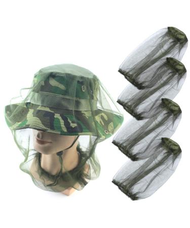 Moskito mask 4 pieces of Moskito Head Netz Insect Protection Network Hut Moskitonetz Mosquito Headnet Head Network face mesh head cover beekeeping hat for beekeeping fishing free enthusiasts protection - Buy Online on GoSupps.com