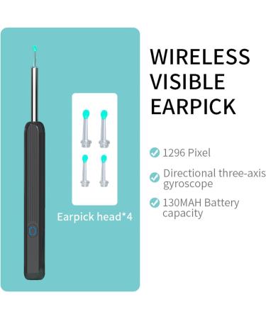 Smart Visual Ear Wax Removal Tool - LED Otoscope Endoscope Ear Cleaner for Visible Wax Elimination & Ear Health Care - White - Buy Online on GoSupps.com