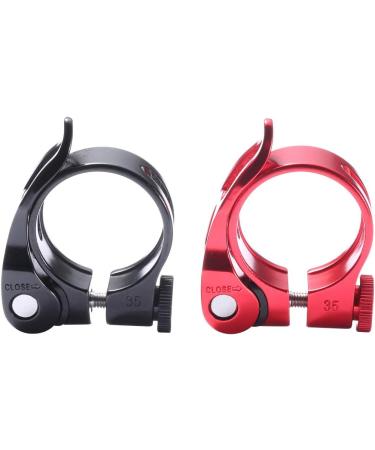 WILE Quick Release Bicycle Seatpost Clamp Red- 34.9mm | Lightweight and Durable - Buy Online on GoSupps.com