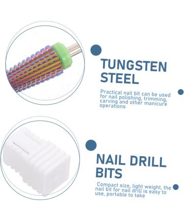 Tools Drills Nail Art Supplies Nail Drill Bits for Nail Salon Drill Bits for Nails Nail Bit Women Nail Drill Bit Acrylic Nail Drill Bits Pusher Tungsten Steel Women's Plastic 4.4x1.2cm As Shown - Buy Online on GoSupps.com
