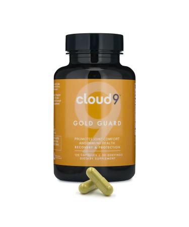 Cloud9 Gold Guard - Turmeric Supplement with BioPerine for Liver & Joint Support - 635 mg Turmeric Root + Extract - Vegan Non-GMO 60 Capsules