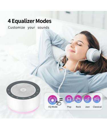 White Noise Machine with 30 High Fidelity Soundtracks, 7 Night Light Colors - Timer, Memory, Touch Controls - Plug-in Sound Machine for Baby & Adults - Buy Online on GoSupps.com