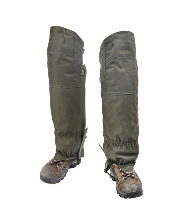 BAIZE Tactical Waterproof Knee High Gaiter Leg Gaiters Hunting Gaiters Knee Protection Anti-Tear Oxford Fabric Full Length Zip with Velcro Cover Breathable Windproof for Outdoor Hunting Hiking Walking