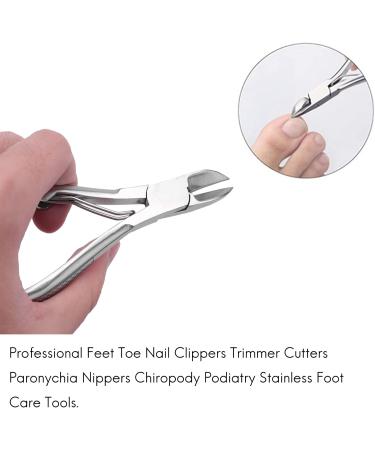Qyrugcxs Professional Feet Toe Nail Clippers Trimmer Cutters Paronychia Nippers Podiatry Stainless Tools - Buy Online on GoSupps.com