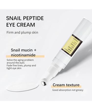 Under Eye Cream for Dark Circles and Puffy Eyes - Snail Peptide Energetic Eye Roll-On - Eye Bags Remover Anti aging - Reduce Lines Wrinkles Puffiness and Dark Circles - Buy Online on GoSupps.com