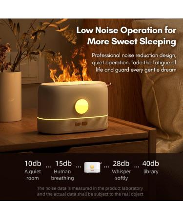 Kavolet Simulation Flame Aroma Air Humidifier Desktop 2-in-1 Mist Humidifier Aromatherapy Diffuser for Essential Oil with 3 Colors Atmosphere Lamp 200ML Capacity USB Powered for Home Office Low Noise - Buy Online on GoSupps.com