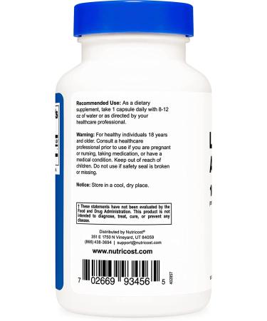 Nutricost Lactobacillus Acidophilus 10 Billion CFU - 120 Vegetarian Capsules | Probiotics for Digestive Health - Buy Online on GoSupps.com