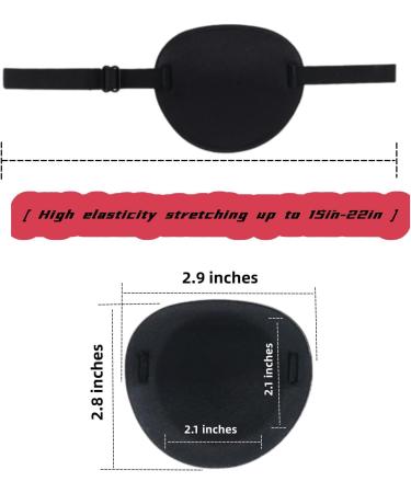 Adjustable Black Eye Patch for Amblyopia | Washable Pirate Style Eye Patch for Adults & Kids | Suitable for Left or Right Eye - 1 Pack - Buy Online on GoSupps.com