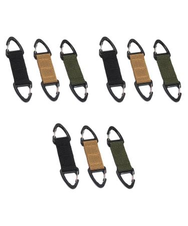 Minkissy 9 pieces ear hook double -sided hook key rings hook extension hook nylon hook earrings hook buckle hook hooked hook hook multifunctional