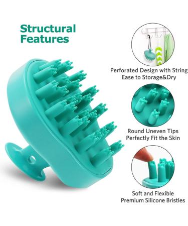 AneouLife Cat Grooming Brush with Soft Bristles - Shedding and Massage Brush for Cats & Dogs with Short, Medium, and Long Hair (Green) - Buy Online on GoSupps.com