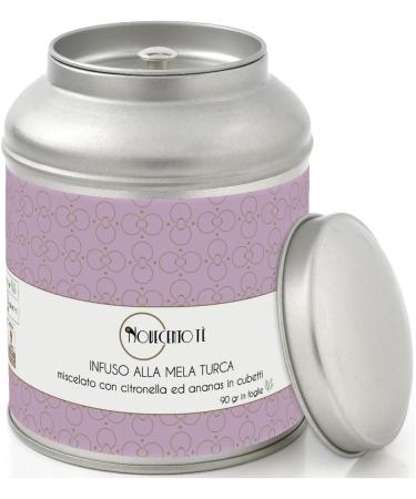  NOVECENTO TE' Novecento T | Turkish Apple Leaf Infusion - 90g | Turkish Herbal Tea with Apple Lemongrass and Pineapple | Loose Fruit and Spice Blend in a Metal Tin - Buy Online on GoSupps.com