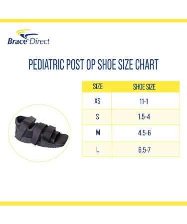 Pediatric Post Op Shoe for Kids Sizes 11-7, Square Toe Fracture Shoe for Broken Foot or Toe, Soft Tissue Injury Support - XS (11-1), Left/Right Foot - Buy Online on GoSupps.com