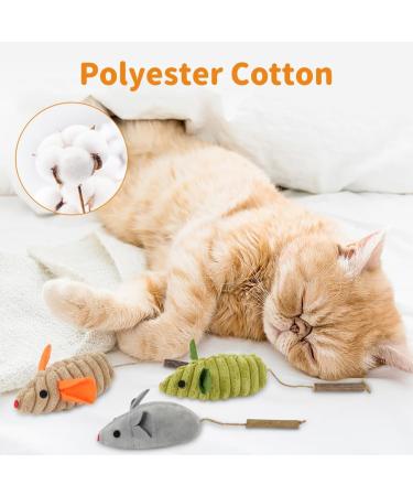 Osdue Catnip Sticks Set - 3 Plush Mouse Toys for Dental Care & Fresh Breath | Chewing Wood Sticks for Cats - Buy Online on GoSupps.com