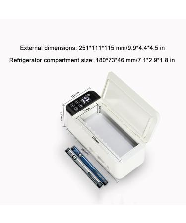 Insulin Cooler Small Travel Case Portable Car Fridge Medicine Refrigerator with Alarm System LED Display for Car Home Travel White - Buy Online on GoSupps.com