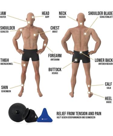 Bozeera Trigger Point Presser Set | Muscle Pain Relief & Tension Relief | 2x Massagers & 1x Fascia Ball with Suction Cup | Includes Video Booklet & Bag | International Shipping Available - Buy Online on GoSupps.com